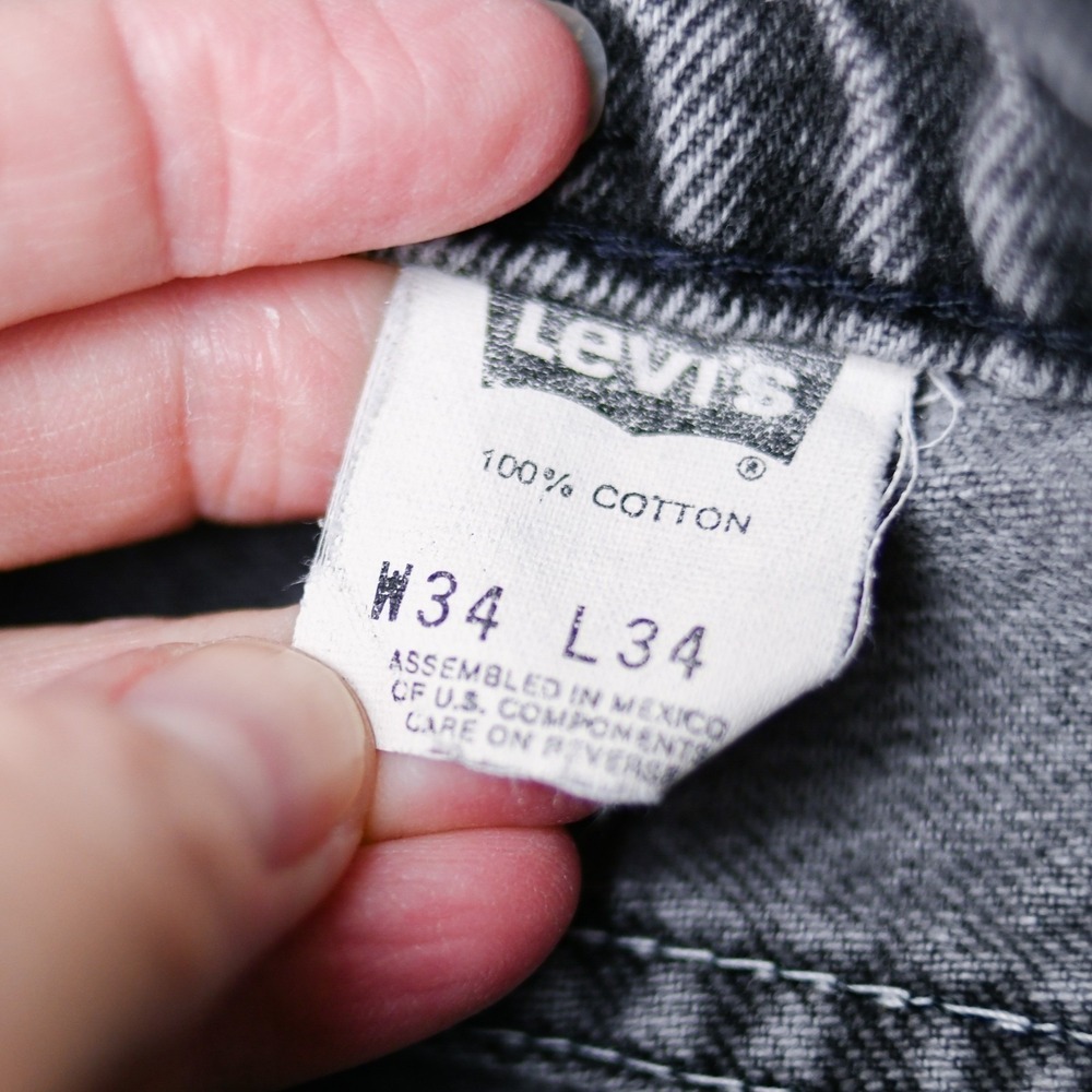 Vintage Levi's SilverTab Loose‎ Jeans 34x34 (31x32) Black Gray Y2K Baggy Skater - Picture 14 of 16